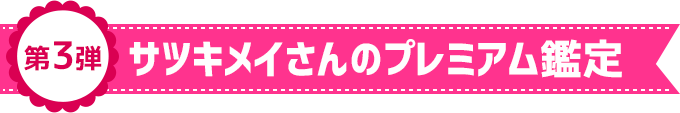 第3弾 サツキメイさんのプレミアム鑑定