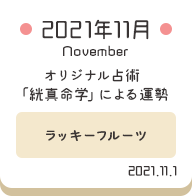 2021年11月 オリジナル占術「絖真命学」による運勢【ラッキーフルーツ】