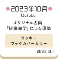 2023年10月 オリジナル占術「絖真命学」による運勢【ラッキーブックカバーカラー】