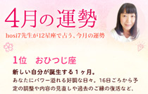 hosi7先生の12星座占い★4月の運勢